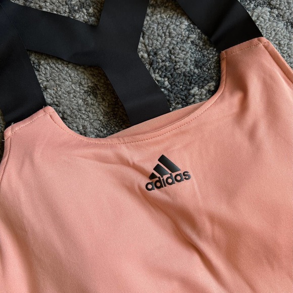 Adidas Tennis Primeblue Aeroknit Y-Tank Peach Top H31426 NEW Large - Picture 2 of 8
